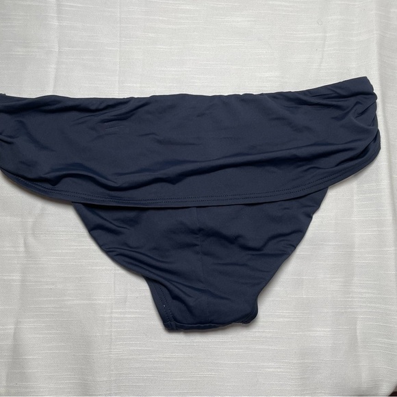 Vince Camuto Women’s Draped High Waisted Bikini Bottom Navy Blue Size S/P - Picture 4 of 6